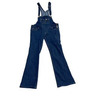 Riflessi overalls blue jean with gold stitch thread Girl"s size L pre-owned